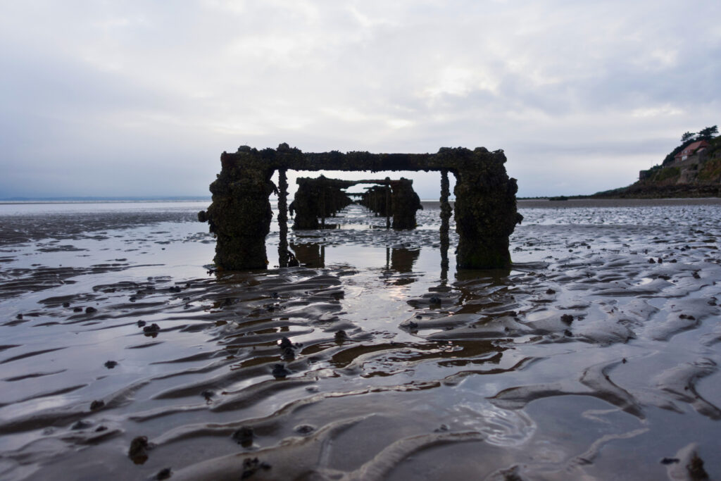 Remains of a pier in Llandudno